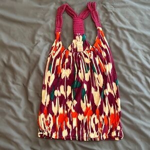 Beautiful multicolour tank top blouse. One Clothing Boutique brand. Sz Sm